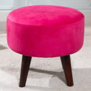 Fancy Wooden Legs Puffy Dark Pink